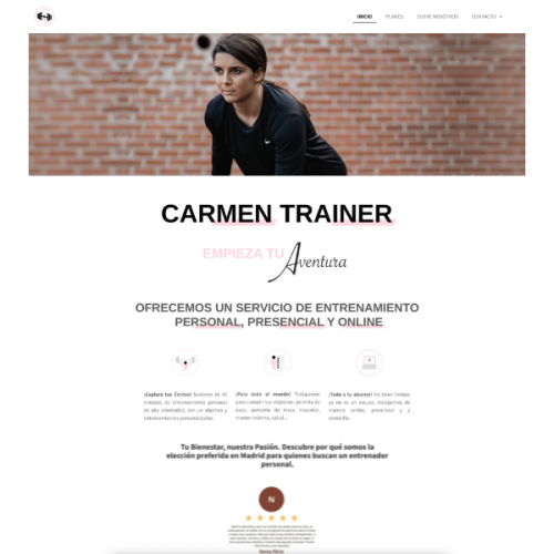 Diseño Web Carmen Trainer