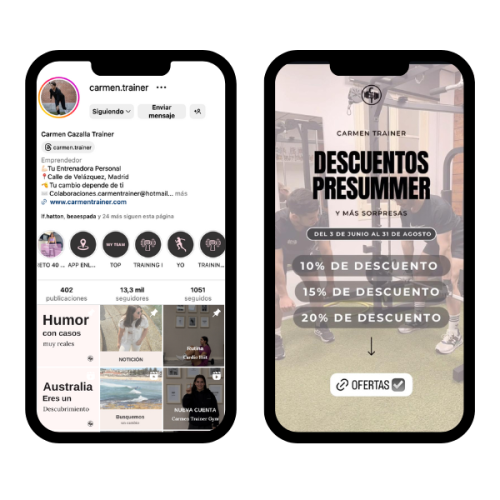 Redes sociales Carmen Trainer